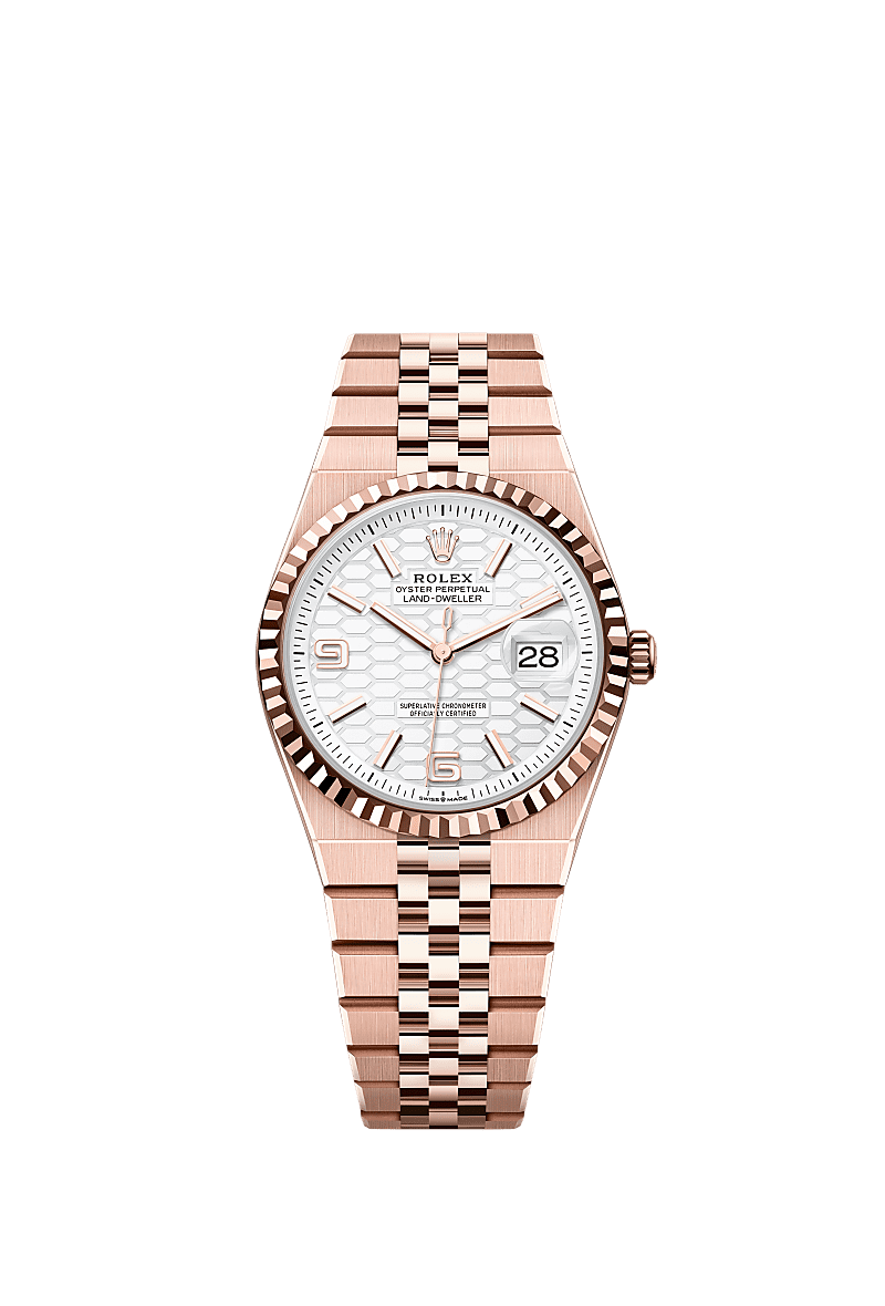 Rolex - Land-Dweller 36 Everose / White / Flat Jubilee — Ref. 127235