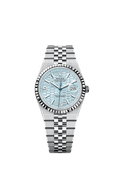Rolex - Land-Dweller 36 Platinum / Ice Blue / Flat Jubilee — Ref. 127236