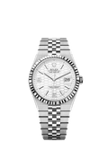 Rolex - Land-Dweller 40 Land-Dweller 36 Oystersteel White Gold / White / Flat Jubilee — Ref. 127334