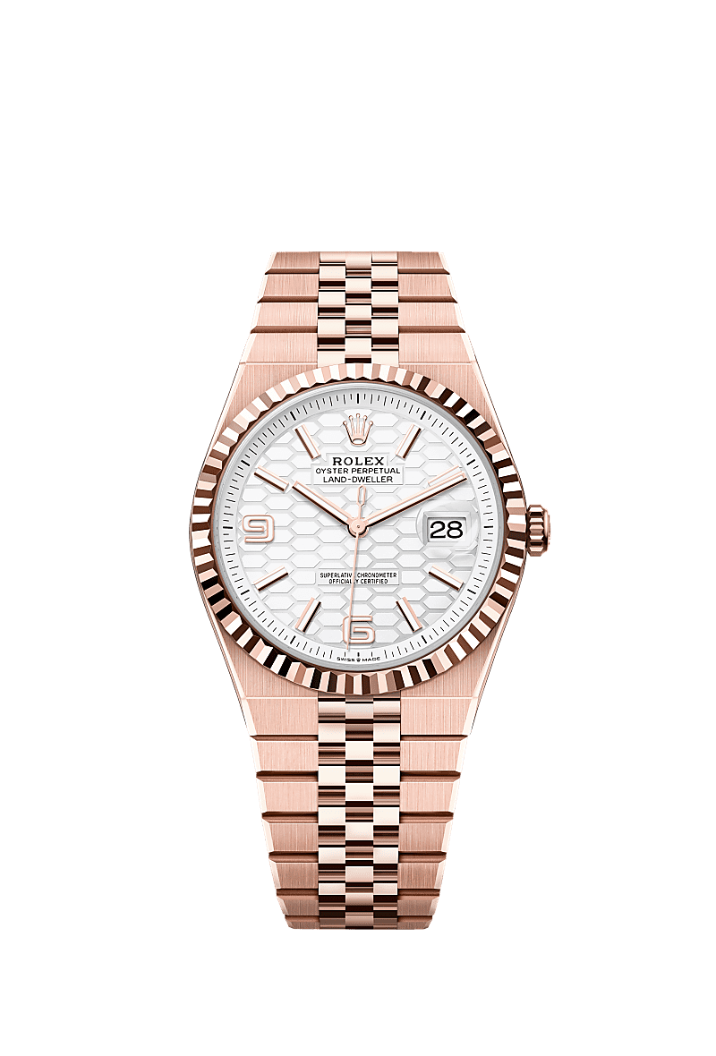 Rolex - Land-Dweller 40 Everose / White / Flat Jubilee — Ref. 127335