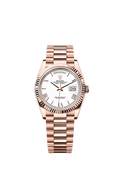Rolex Day-Date 36 Steel - Everose - White / President — Ref. 128235