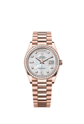 Rolex Day-Date 36 Everose Gold / Diamond / MOP-Diamond / President — Ref. 128345RBR