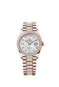 Rolex Day-Date 36 Everose Gold / Diamond / MOP-Diamond / President-Diamond — Ref. 128345RBR
