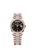 Rolex - Day-Date 36 Everose Gold / Diamond / Eisenkiesel / President-Diamond — Ref. 128345RBR