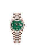 Rolex Day-Date 36 Everose Gold - Diamond / Green Aventurine / President - Diamond — Ref. 128345RBR