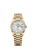 Rolex Day-Date 36 Yellow Gold / Diamond / MOP-Diamond / President — Ref. 128348RBR