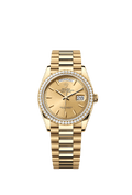 Rolex Day-Date 36 Yellow Gold / Diamond / Champagne / President — Ref. 128348RBR