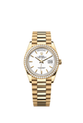Rolex - Day-Date 36 Yellow Gold Diamond / White / President — Ref. 128348RBR