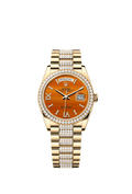 Rolex Day-Date 36 Yellow Gold - Diamond / Carnelian / President - Diamond — Ref. 128348RBR