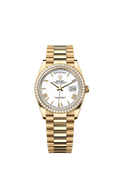 Rolex - Day-Date 36 Yellow Gold Diamond / White - Roman / President — Ref. 128348RBR