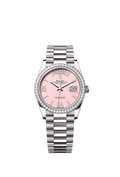 Rolex Day-Date 36 White Gold / Diamond / Opal-Diamond / President — Ref. 128349RBR