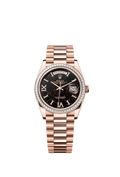 Rolex - Day-Date 36 Everose Gold - Baguette / Eisenkiesel / President — Ref. 128395TBR