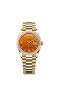 Rolex - Day-Date 36 Yellow Gold - Baguette / Carnelian / President — Ref. 128398TBR