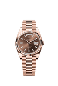 Rolex Day-Date 40 Everose / Chocolate - Diamond — Ref. 228235