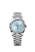Rolex - Day-Date 40 Platinum - Fluted / Ice Blue — Ref. 228236