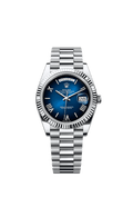 Rolex - Day-Date 40 Platinum - Fluted / Blue Ombr̩ — Ref. 228236