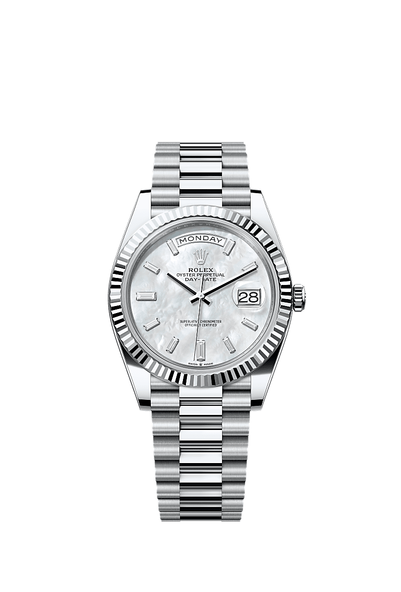 Rolex - Day-Date 40 Platinum - Fluted / Blue Ombr̩ — Ref. 228236