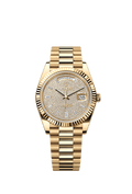 Rolex Day-Date 40 Yellow Gold - Fluted / Paved — Ref. 228238