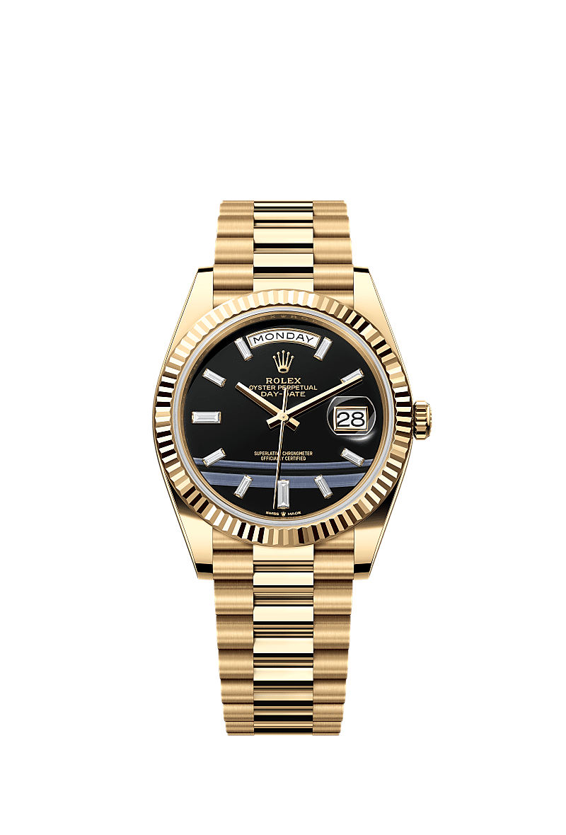 Rolex Day-Date 40 Yellow Gold / Onyx — Ref. 228238
