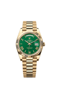 Rolex Day-Date 40 Yellow Gold / Green - Roman — Ref. 228238