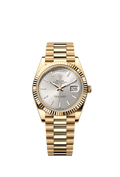 Rolex - Day-Date 40 Yellow Gold - Fluted / Silver — Ref. 228238