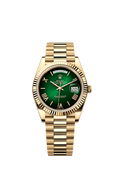 Rolex - Day-Date 40 Yellow Gold - Fluted / Green - Ombr̩ — Ref. 228238