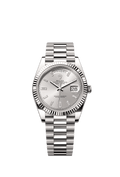 Rolex Day-Date 40 White Gold / Silver - Diamond — Ref. 228239