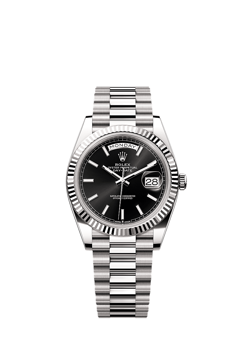 Rolex Day-Date 40 White Gold / Black — Ref. 228239