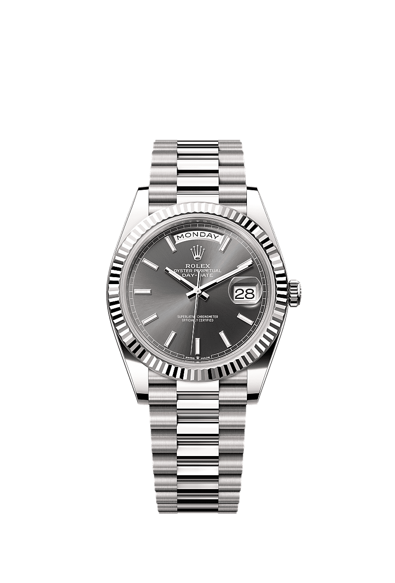 Rolex Day-Date 40 White Gold / Grey — Ref. 228239
