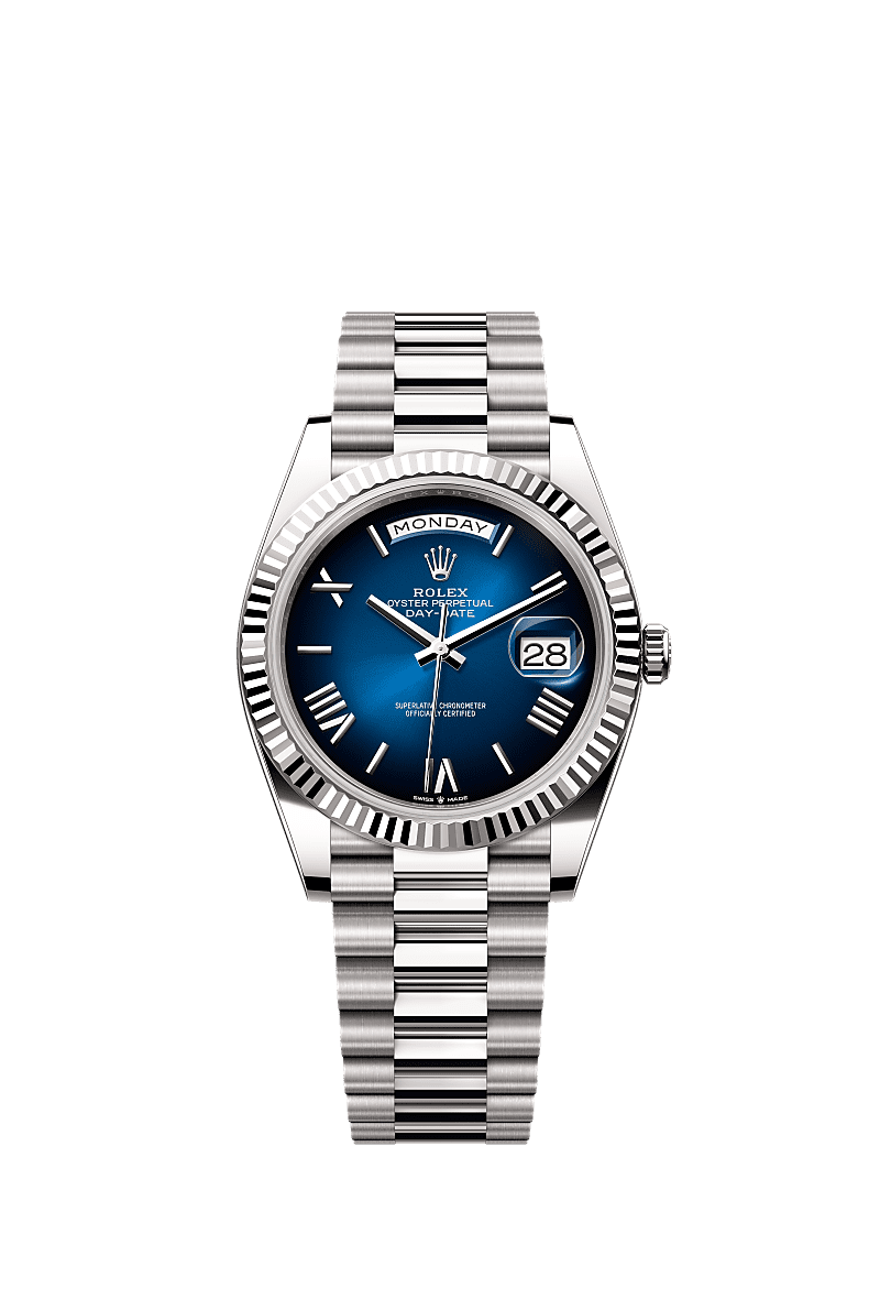 Rolex - Day-Date 40 White Gold / Blue Ombr̩ — Ref. 228239