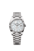 Rolex - Day-Date 40 White Gold / MOP - Baguette — Ref. 228239