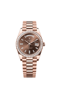 Rolex - Day-Date 40 Everose / Diamond / Chocolate - Diamond — Ref. 228345RBR