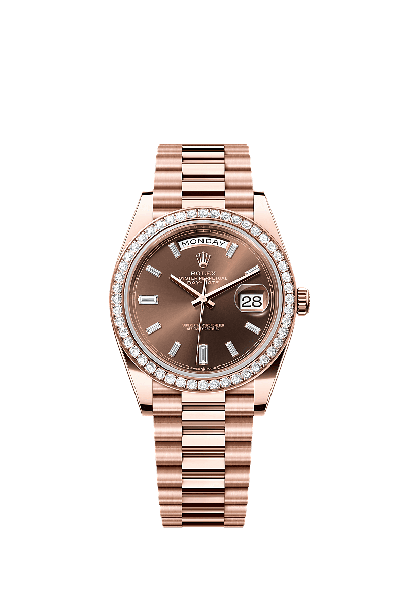 Rolex - Day-Date 40 Everose / Diamond / Chocolate - Diamond — Ref. 228345RBR