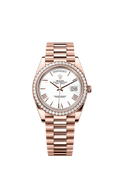 Rolex - Day-Date 40 Everose / Diamond / White - Roman — Ref. 228345RBR