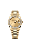Rolex - Day-Date 40 Yellow Gold / Diamond / Champagne Roman — Ref. 228348RBR