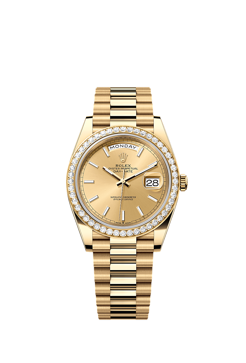 Rolex - Day-Date 40 Yellow Gold / Diamond / Champagne — Ref. 228348RBR