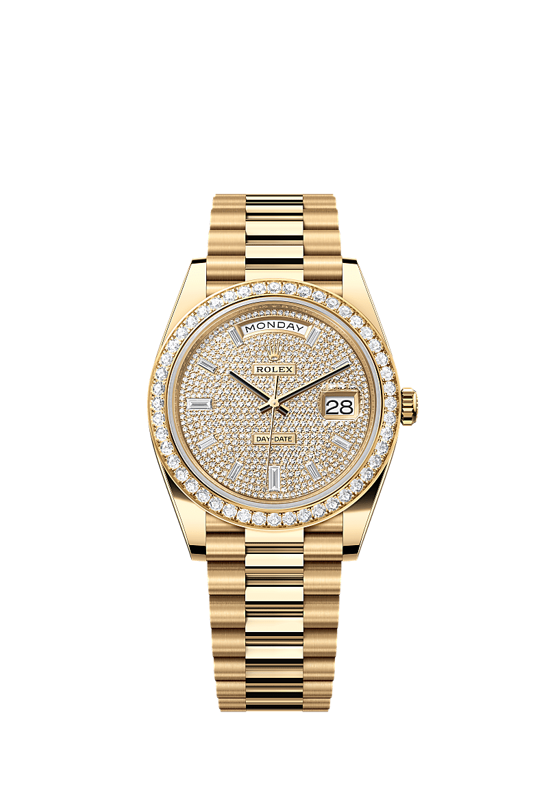 Rolex Day-Date 40 Yellow Gold - Diamond / Paved — Ref. 228348RBR