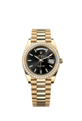 Rolex - Day-Date 40 Yellow Gold - Diamond / Black — Ref. 228348RBR