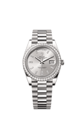 Rolex - Day-Date 40 White Gold / Diamond / Silver Diamonds — Ref. 228349RBR