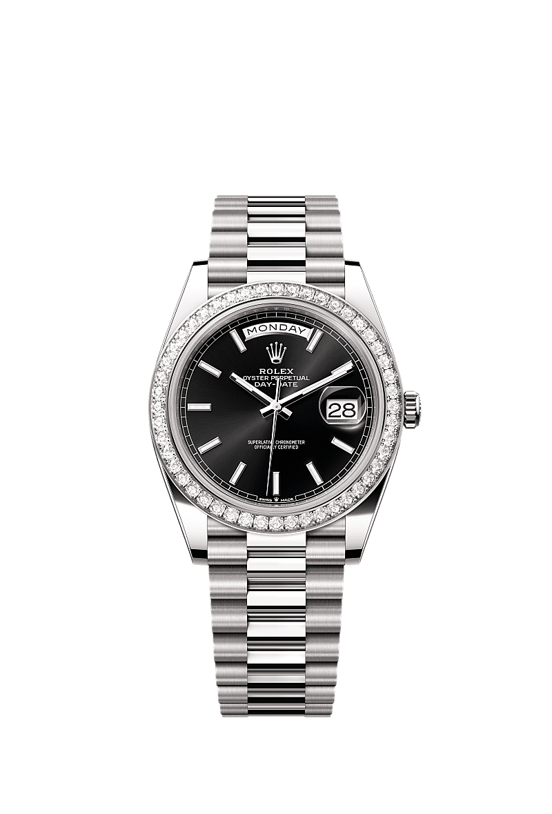 Rolex - Day-Date 40 White Gold / Diamond / Black — Ref. 228349RBR