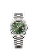 Rolex - Day-Date 40 White Gold / Diamond / Green Roman — Ref. 228349RBR