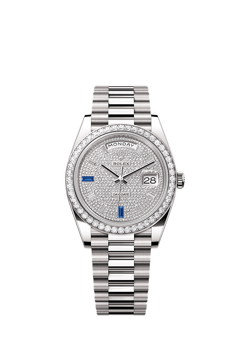 Rolex - Day-Date 40 White Gold / Diamond / Diamond — Ref. 228349RBR