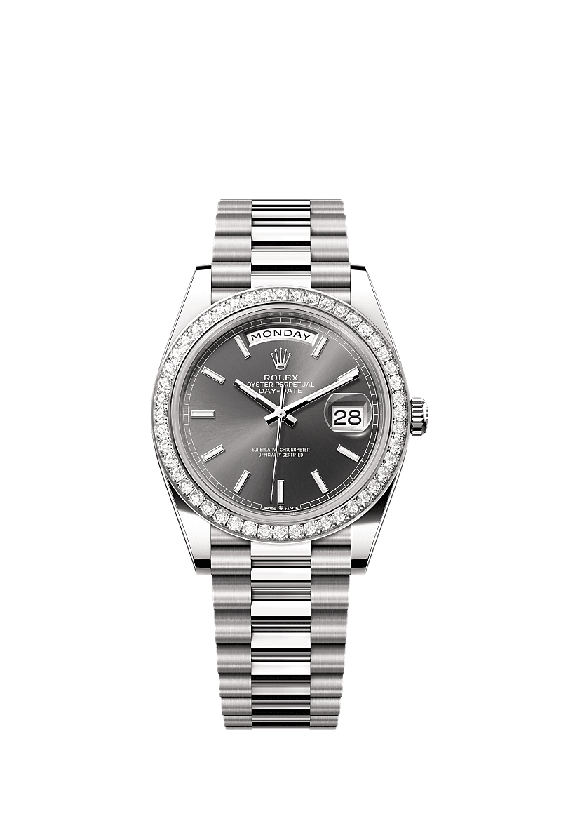 Rolex - Day-Date 40 White Gold / Diamond / Grey — Ref. 228349RBR