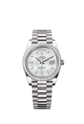 Rolex - Day-Date 40 White Gold - Diamond / MOP - Baguette — Ref. 228349RBR