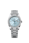 Rolex - Day-Date 40 Platinum Baguette / Ice Blue Baguette — Ref. 228396TBR