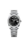Rolex - Day-Date 40 Platinum Baguette / Black — Ref. 228396TBR