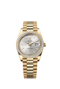 Rolex - Day-Date 40 Yellow Gold - Baguette / Silver — Ref. 228398TBR