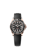 Rolex Yacht-Master 37 Rose Gold - Black / Oysterflex-band — Ref. 268655