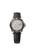 Rolex Yacht-Master 37 Rose Gold - Black / Oysterflex-band — Ref. 268655