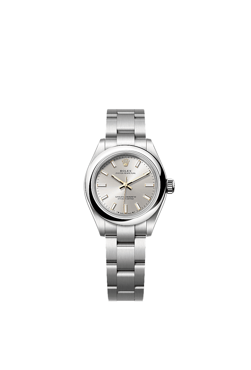 Rolex Oyster Perpetual 28 Stainless Steel / Silver — Ref. 276200
